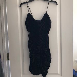 Black velvet dress